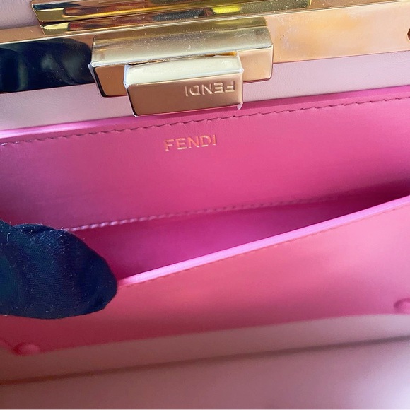 Fendi Red Leather Peekaboo Handbag - Picture 7 of 12